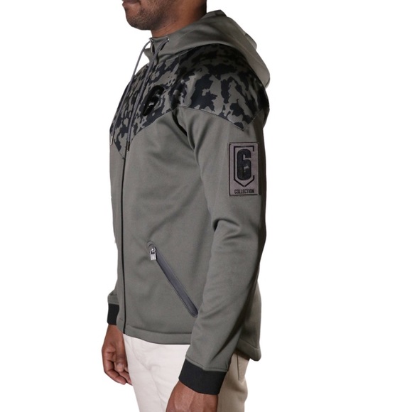 UBI Workshop SIX COLLECTION OPERATOR HOODIE Camo full Zip Jacket size la… - Picture 1 of 9